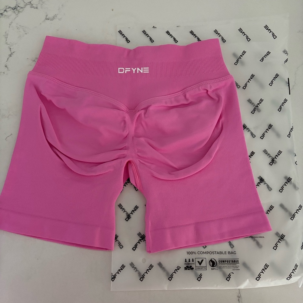 dfyne inspired pink biker shorts
